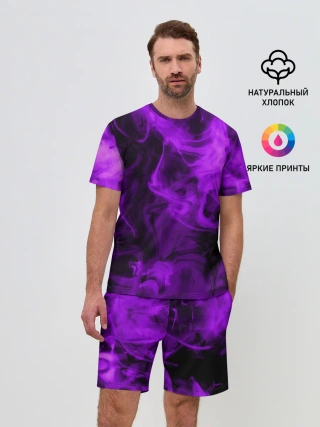 Мужской костюм с шортами / Неоновый Дым