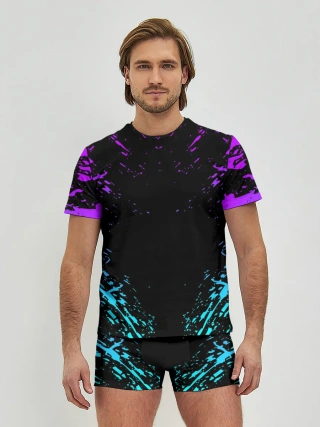 Мужские трусы с футболкой / НЕОНОВЫЕ БРЫЗГИ