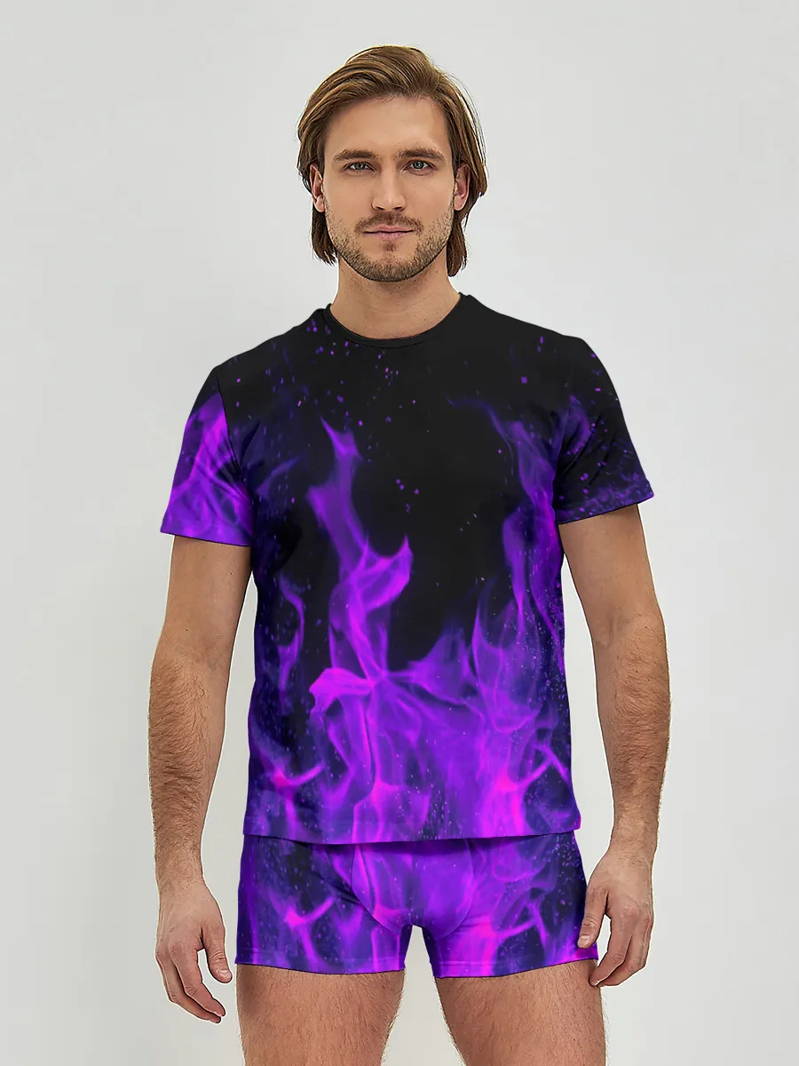 Мужские трусы с футболкой / ФИОЛЕТОВЫЙ ОГОНЬ | PURPLE FIRE
