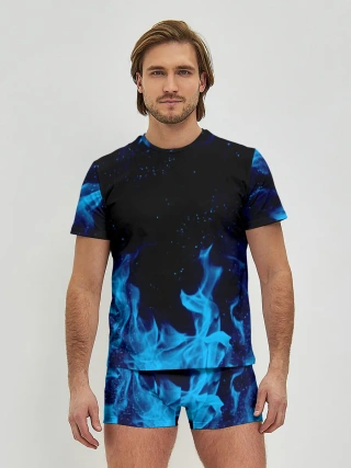 Мужские трусы с футболкой / СИНИЙ ОГОНЬ | BLUE FIRE