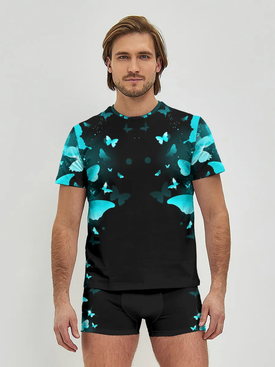 Мужские трусы с футболкой / НЕОНОВЫЕ БАБОЧКИ | NEON