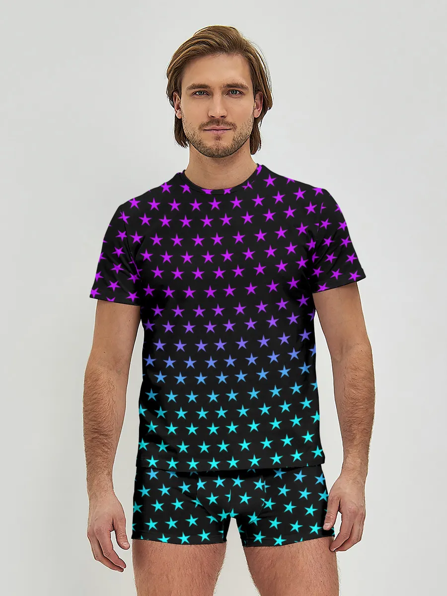 Мужские трусы с футболкой / НЕОНОВЫЕ ЗВЁЗДЫ | NEON STARS
