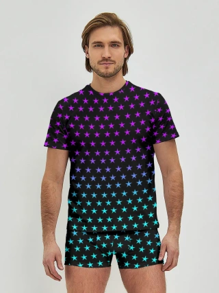 Мужские трусы с футболкой / НЕОНОВЫЕ ЗВЁЗДЫ | NEON STARS