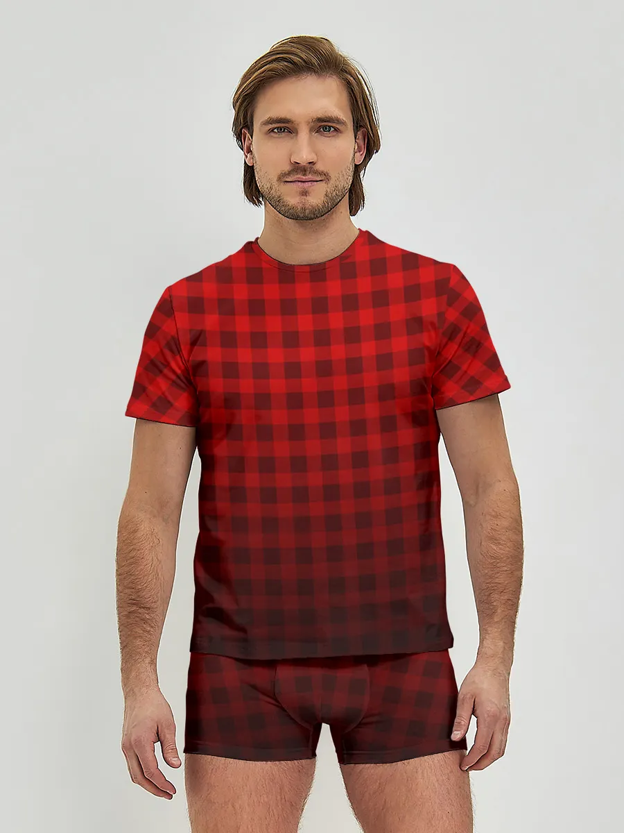 Мужские трусы с футболкой / В КЛЕТОЧКУ