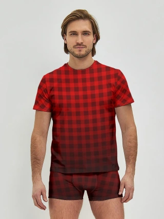 Мужские трусы с футболкой / В КЛЕТОЧКУ