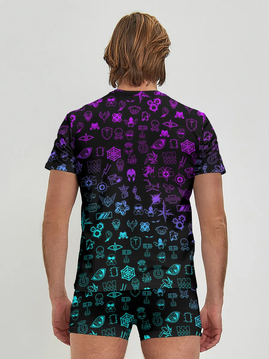 Мужские трусы с футболкой / RAINBOW SIX | SIEGE NEON