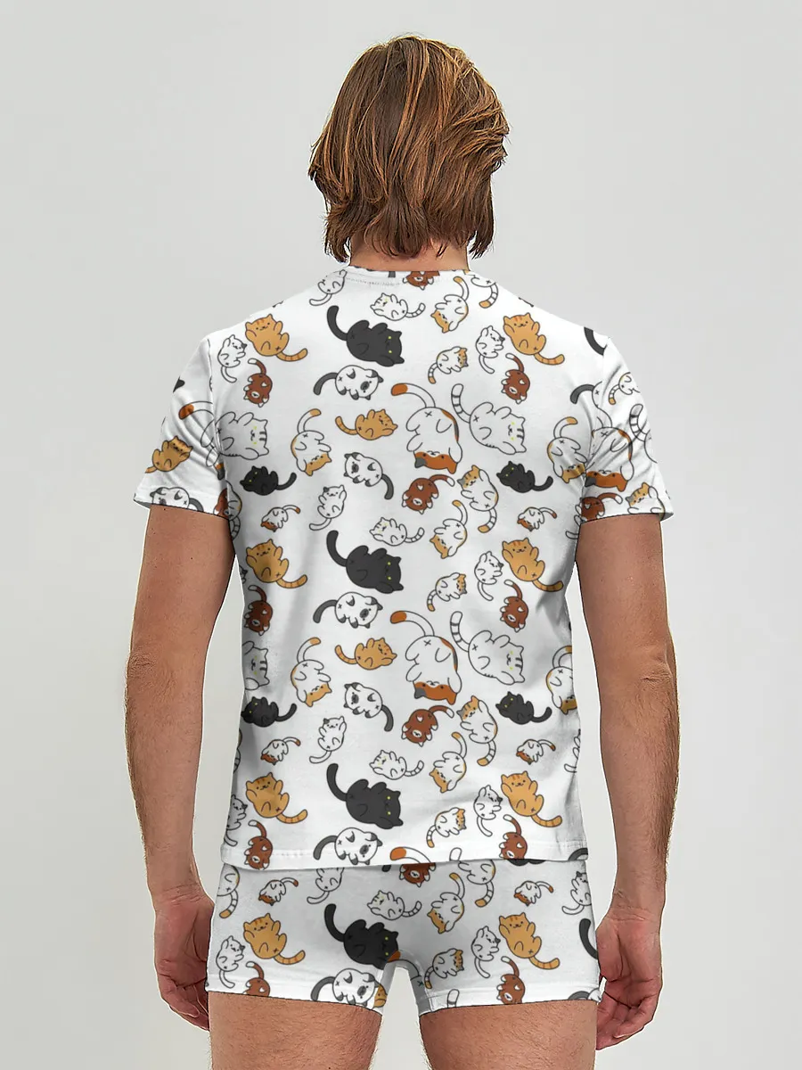 Мужские трусы с футболкой / Котики.