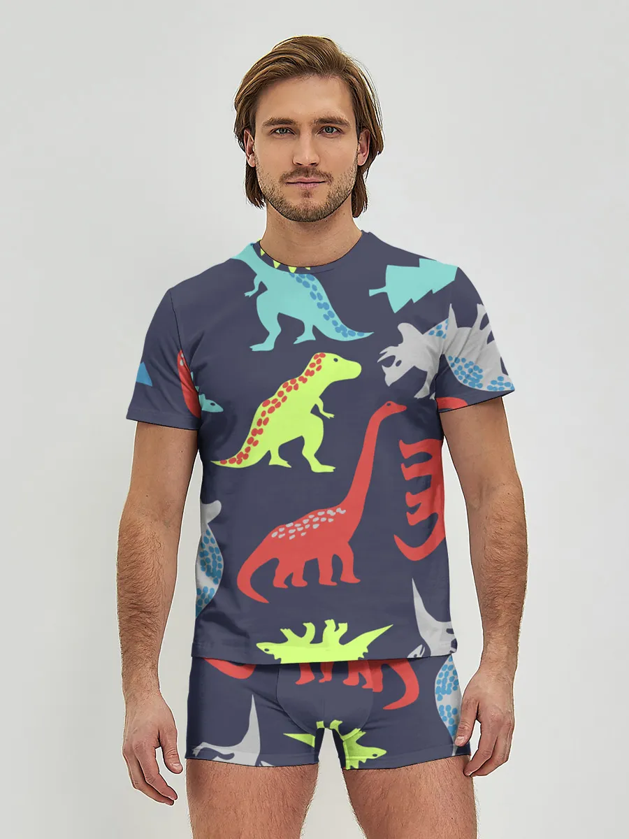 Мужские трусы с футболкой / Динозавры
