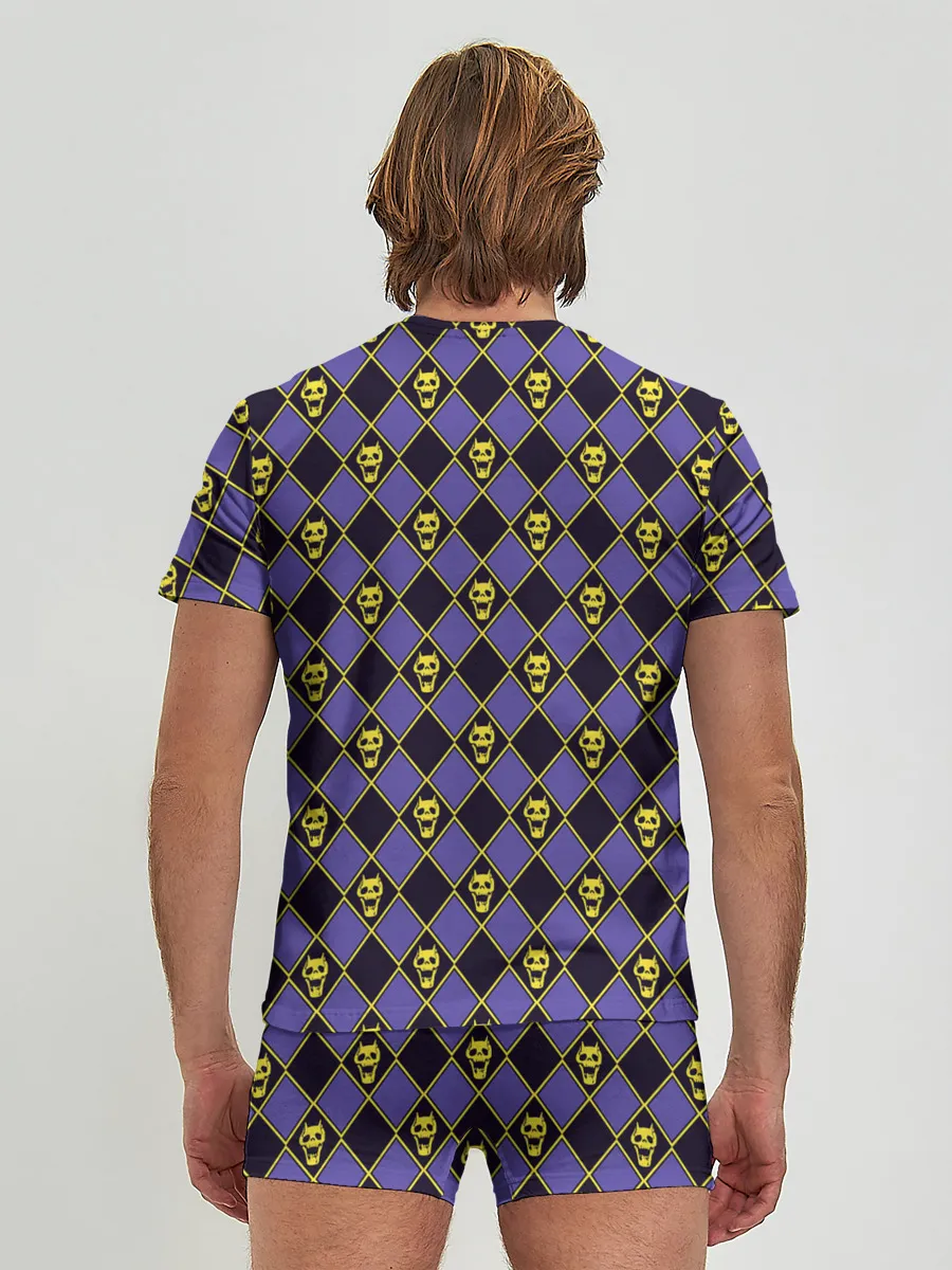 Мужские трусы с футболкой / KILLER QUEEN синий паттерн