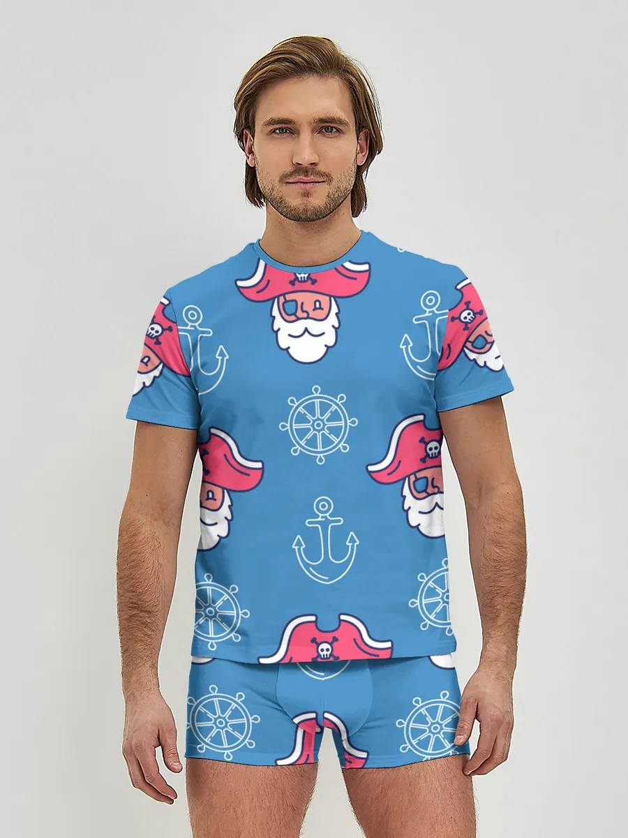 Мужские трусы с футболкой / Пиратский арт