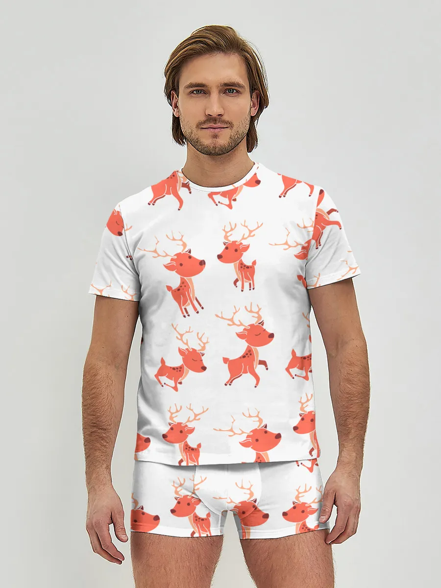 Мужские трусы с футболкой / Милый олень