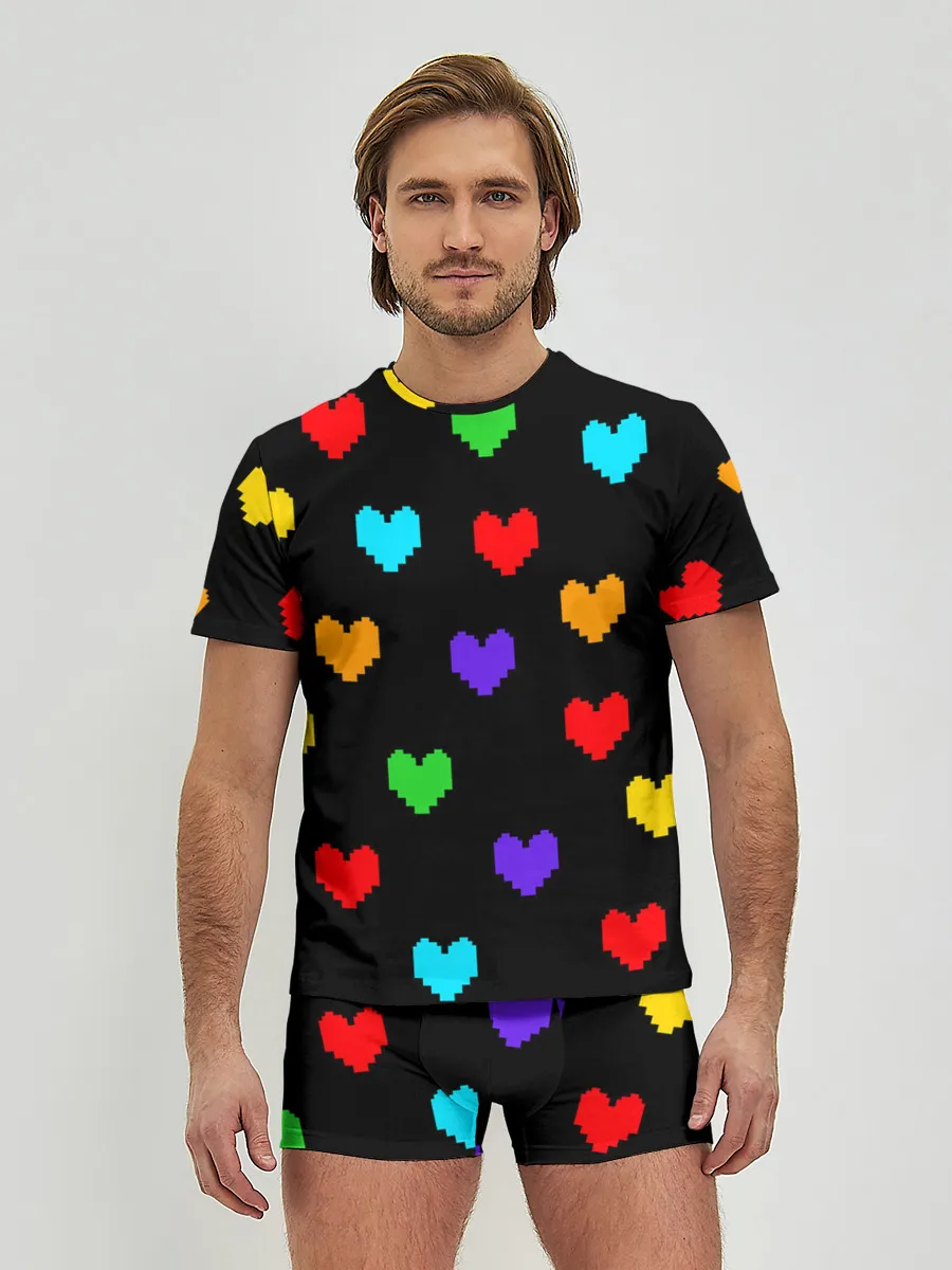 Мужские трусы с футболкой / UNDERTALE HEART