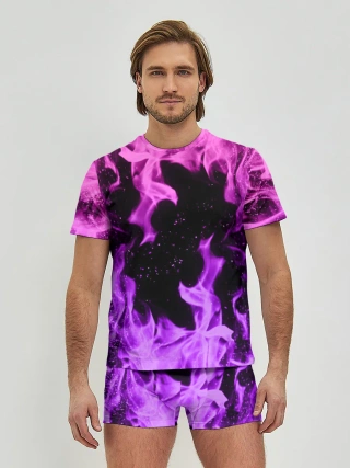 Мужские трусы с футболкой / ЦВЕТНОЙ ОГОНЬ | NEON FIRE