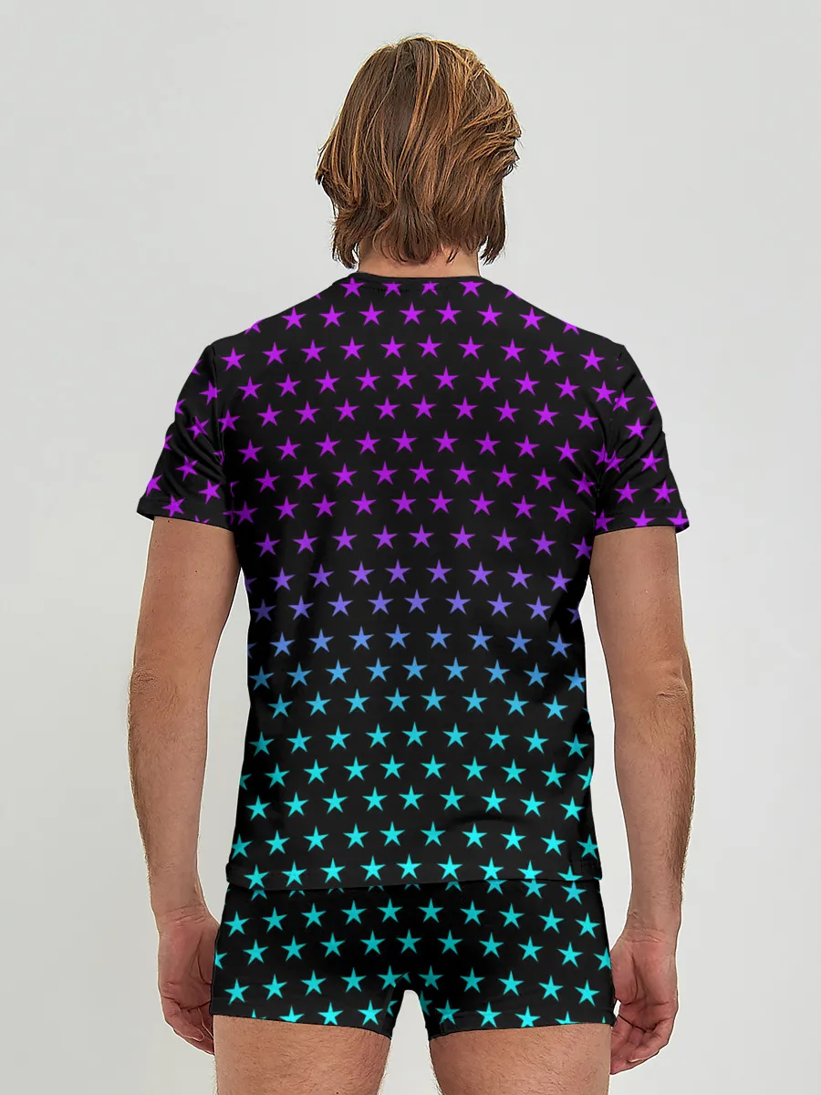 Мужские трусы с футболкой / НЕОНОВЫЕ ЗВЁЗДЫ