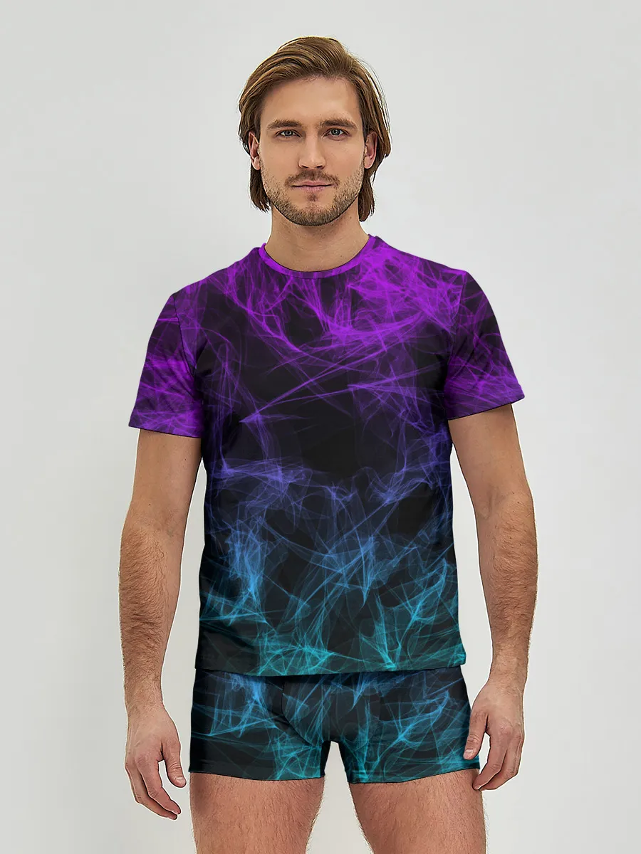 Мужские трусы с футболкой / NEON SMOKES STRIPES | НЕОНОВЫЕ ВОЛНЫ