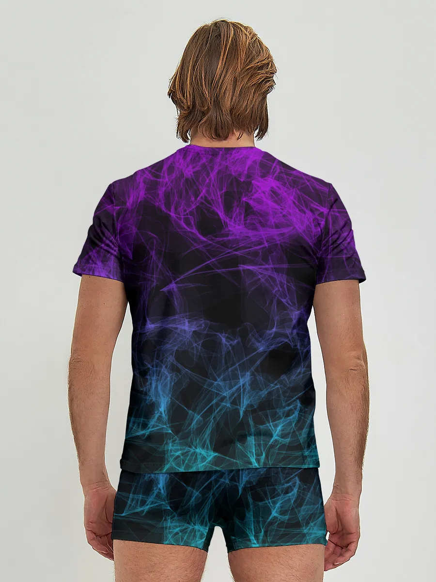 Мужские трусы с футболкой / NEON SMOKES STRIPES | НЕОНОВЫЕ ВОЛНЫ