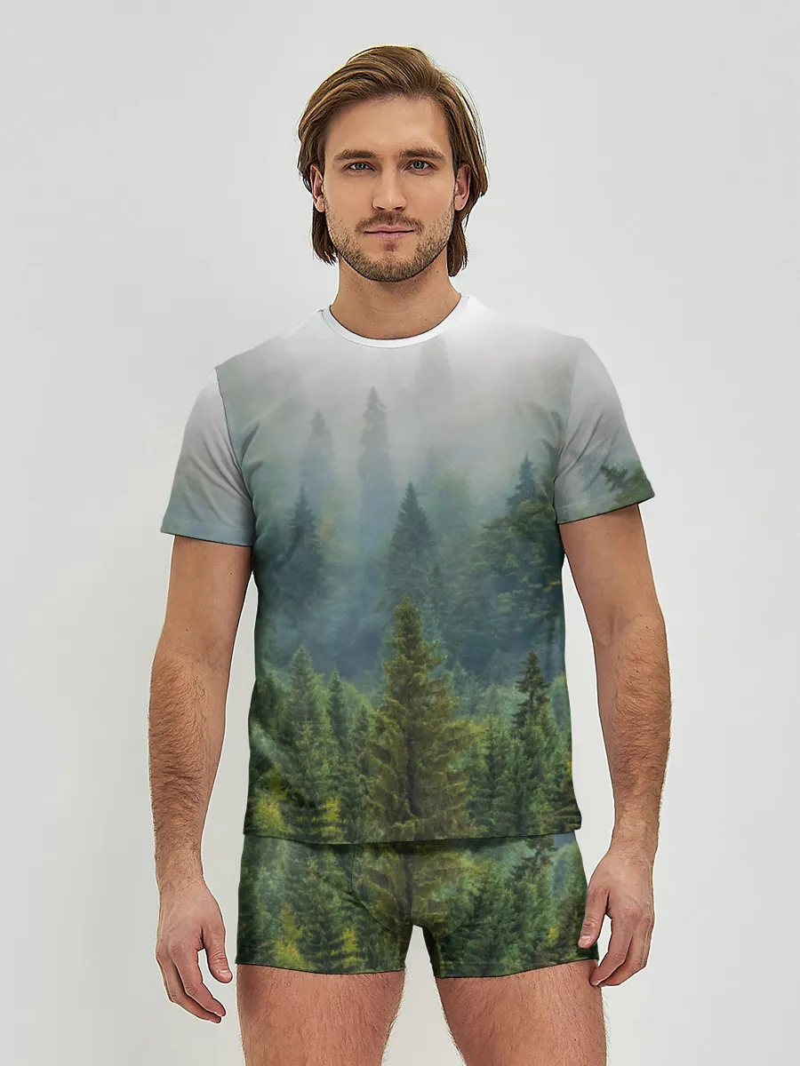 Мужские трусы с футболкой / Лес
