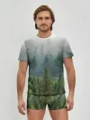 Мужские трусы с футболкой / Лес