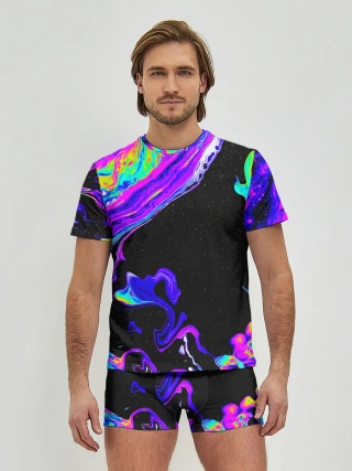 Мужские трусы с футболкой / DIGITAL ABSTRACT