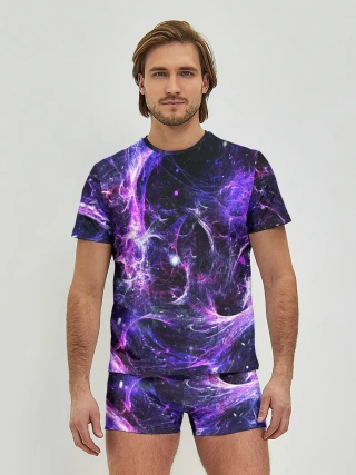 Мужские трусы с футболкой / SPACE STARS | КОСМОС ЗВЁЗДЫ