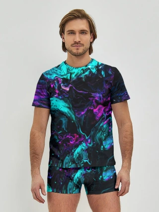 Мужские трусы с футболкой / НЕОНОВАЯ АБСТРАКЦИЯ | NEON