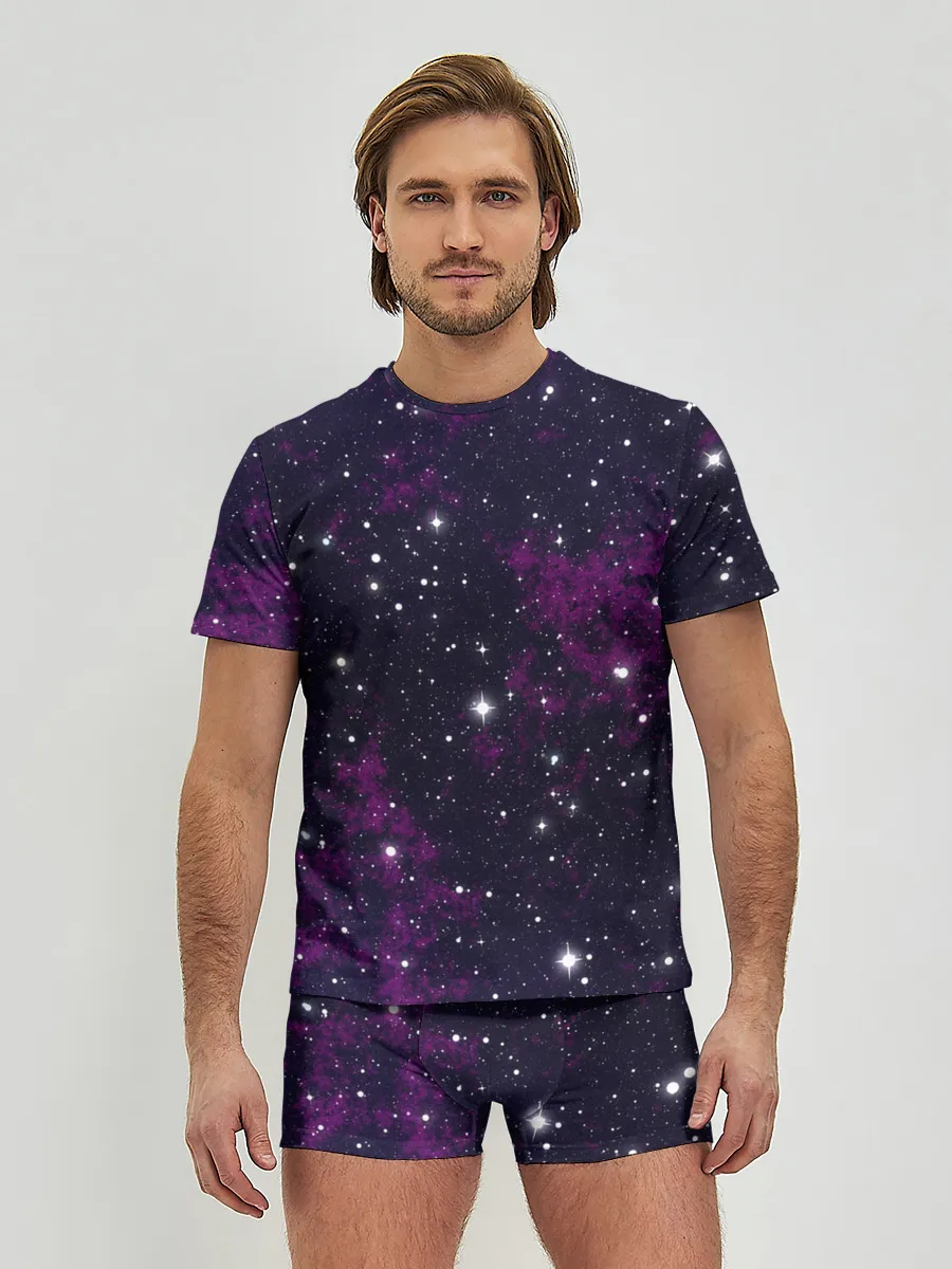 Мужские трусы с футболкой / Космос