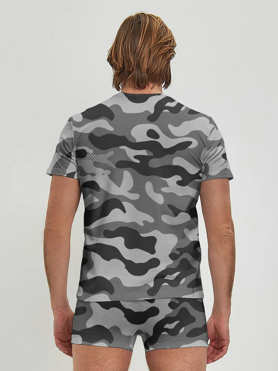 Мужские трусы с футболкой / КАМУФЛЯЖ GRAY