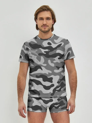 Мужские трусы с футболкой / КАМУФЛЯЖ GRAY
