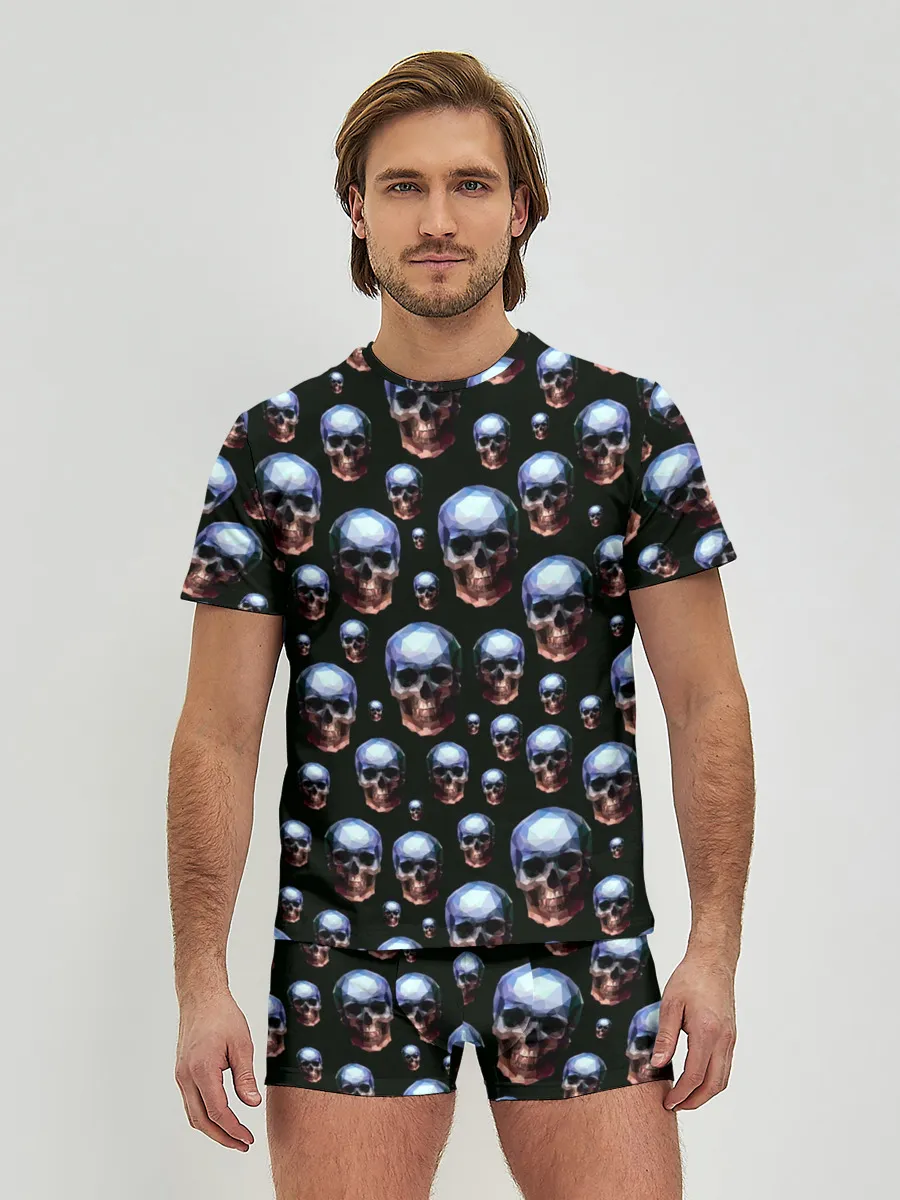 Мужские трусы с футболкой / Череп