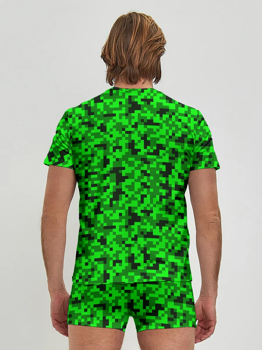 Мужские трусы с футболкой / КАМУФЛЯЖ GREEN