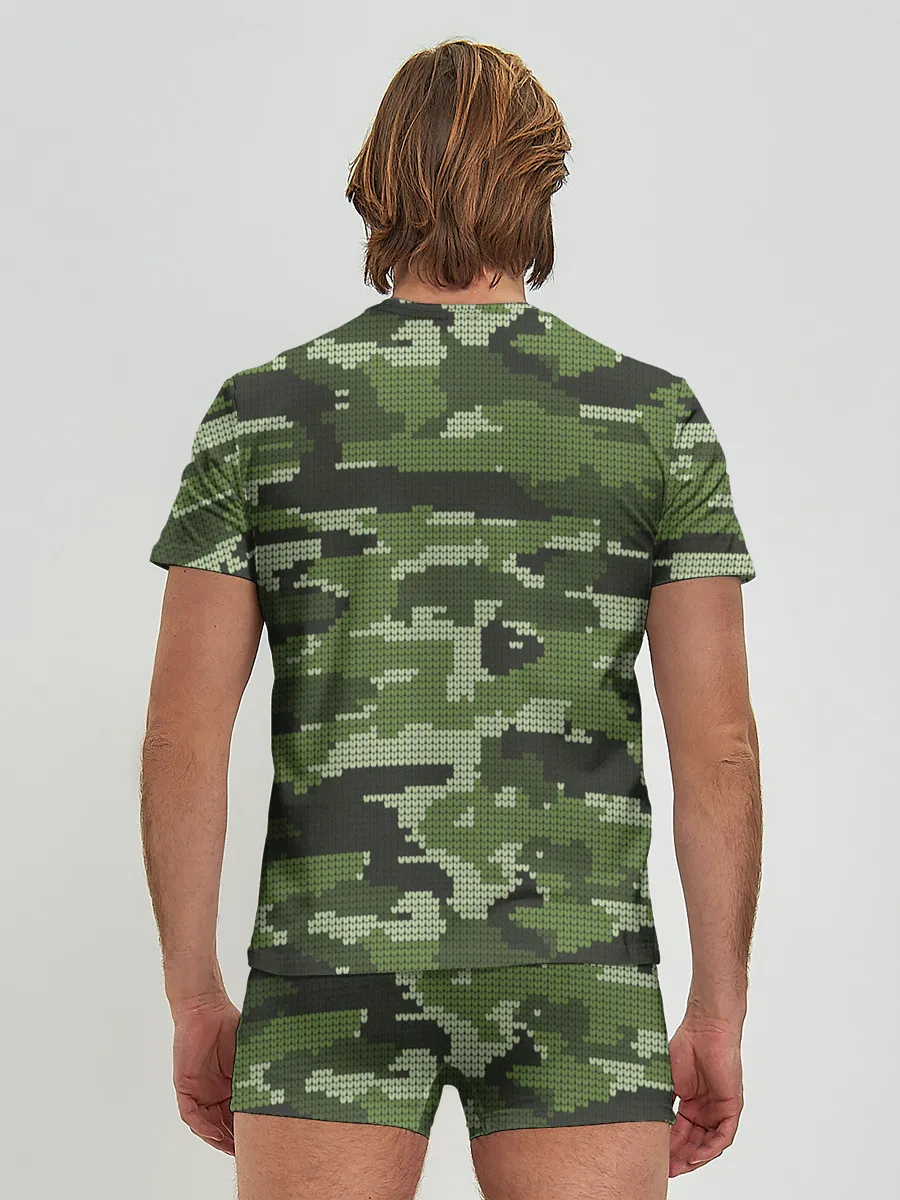 Мужские трусы с футболкой / ВЯЗАННЫЙ КАМУФЛЯЖ