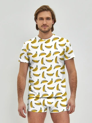 Мужские трусы с футболкой / Бананы