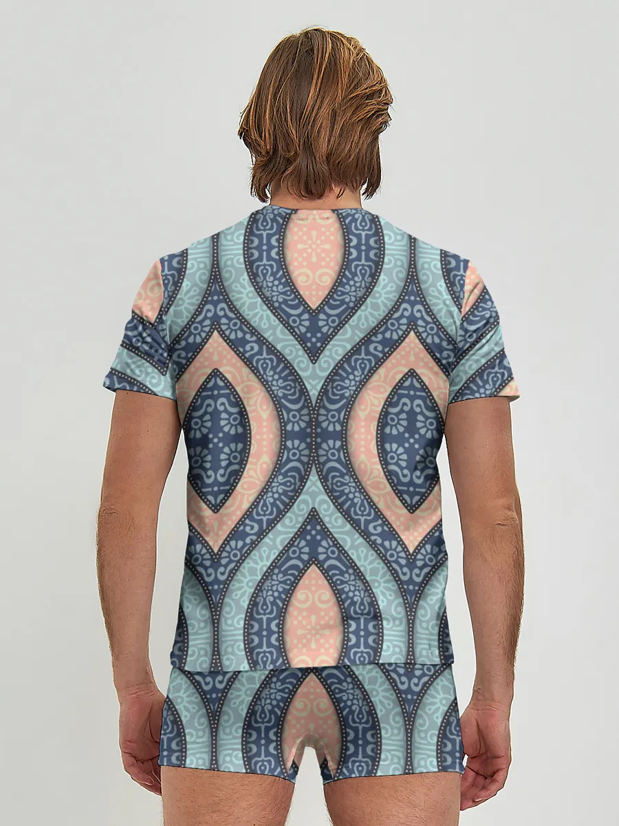 Мужские трусы с футболкой / Восточный орнамент