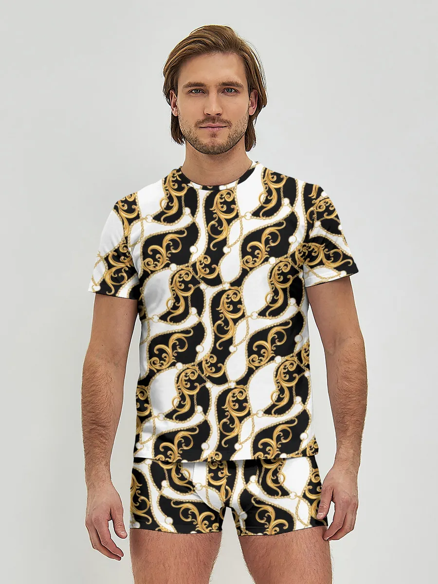 Мужские трусы с футболкой / Волновая вьюга