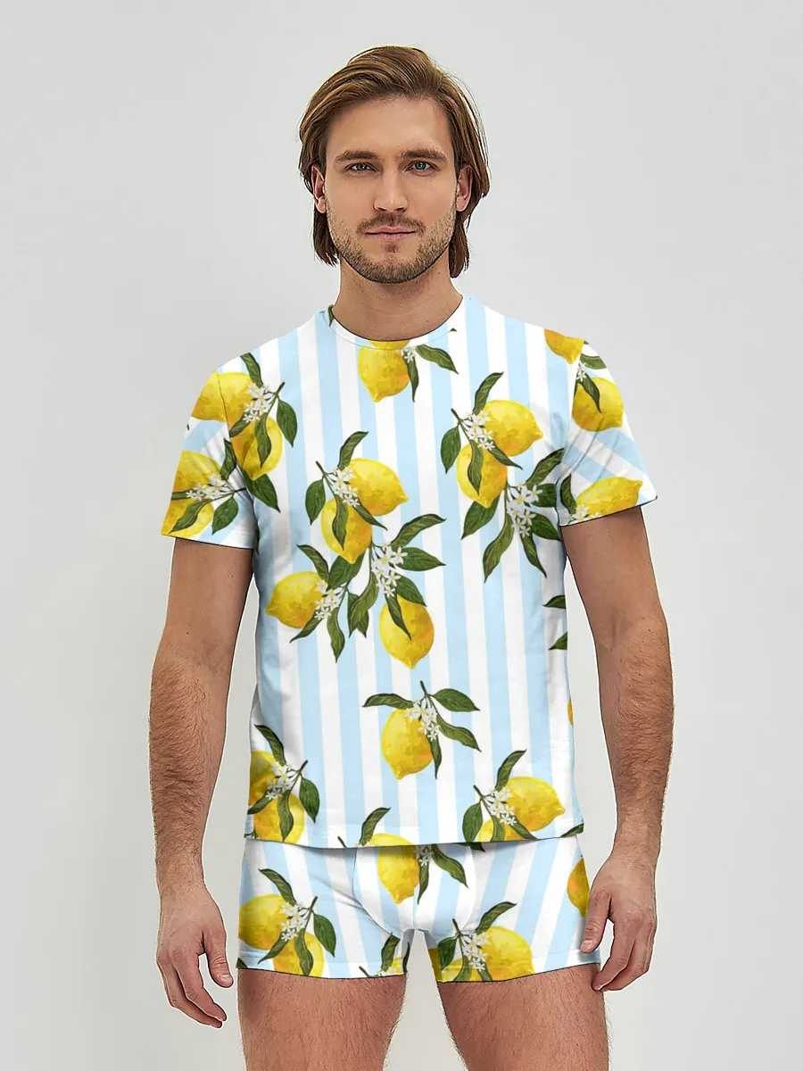 Мужские трусы с футболкой / Лимоны