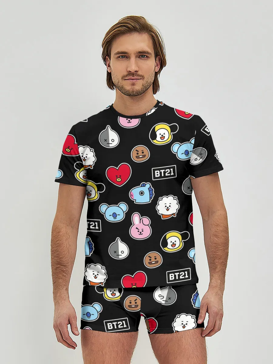Мужские трусы с футболкой / BT21 | BTS | БТС | BANGTAN BOYS