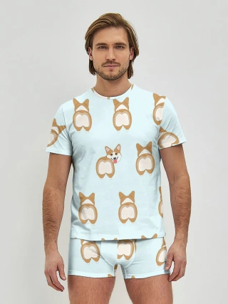 Мужские трусы с футболкой / Корги