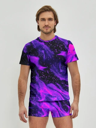 Мужские трусы с футболкой / ФИОЛЕТОВЫЙ ОГОНЬ