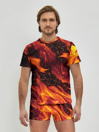 Мужские трусы с футболкой / ЯЗЫКИ ПЛАМЕНИ