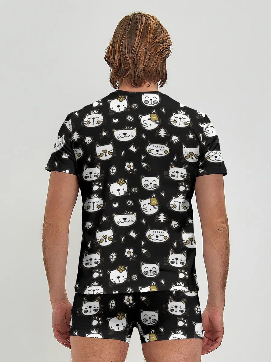 Мужские трусы с футболкой / Котики