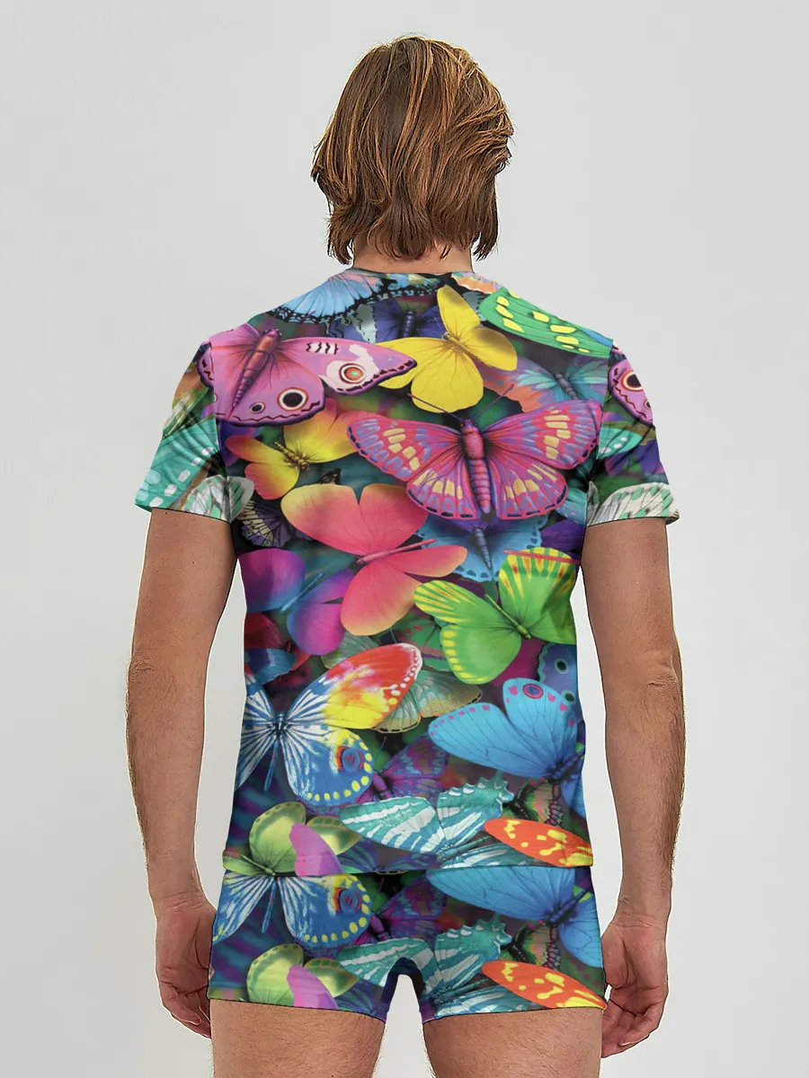 Мужские трусы с футболкой / Радужный рой