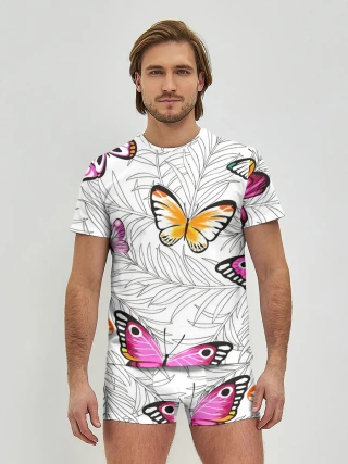 Мужские трусы с футболкой / Яркий рой