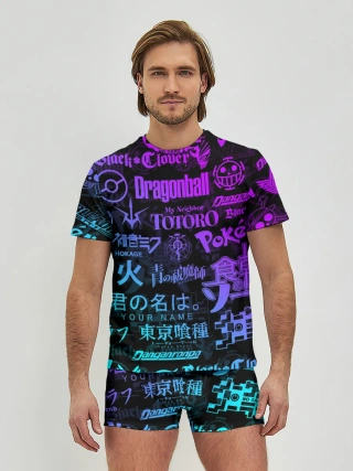 Мужские трусы с футболкой / ЛОГОТИПЫ АНИМЕ