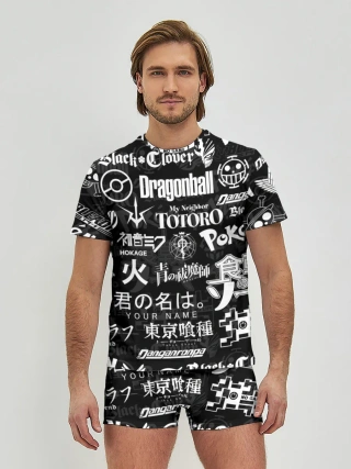 Мужские трусы с футболкой / ЛОГОТИПЫ АНИМЕ | LOGO ANIME