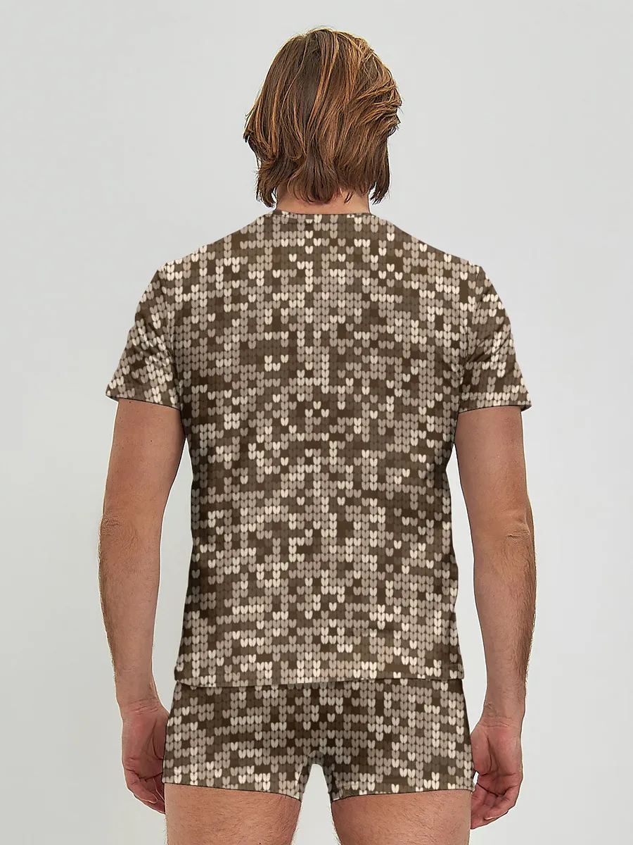 Мужские трусы с футболкой / ВЯЗАНЫЙ КАМУФЛЯЖ