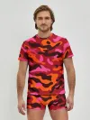 Мужские трусы с футболкой / CAMOUFLAGE RED