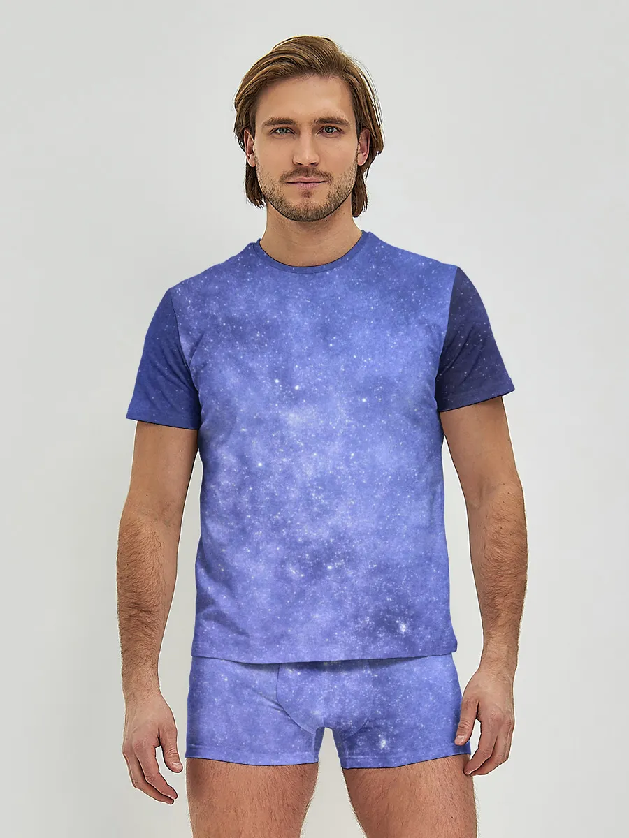 Мужские трусы с футболкой / Звезды в космосе