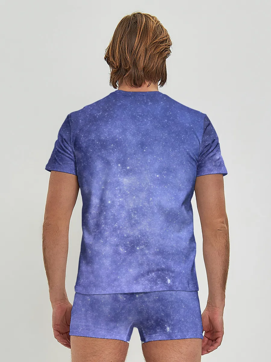 Мужские трусы с футболкой / Звезды в космосе