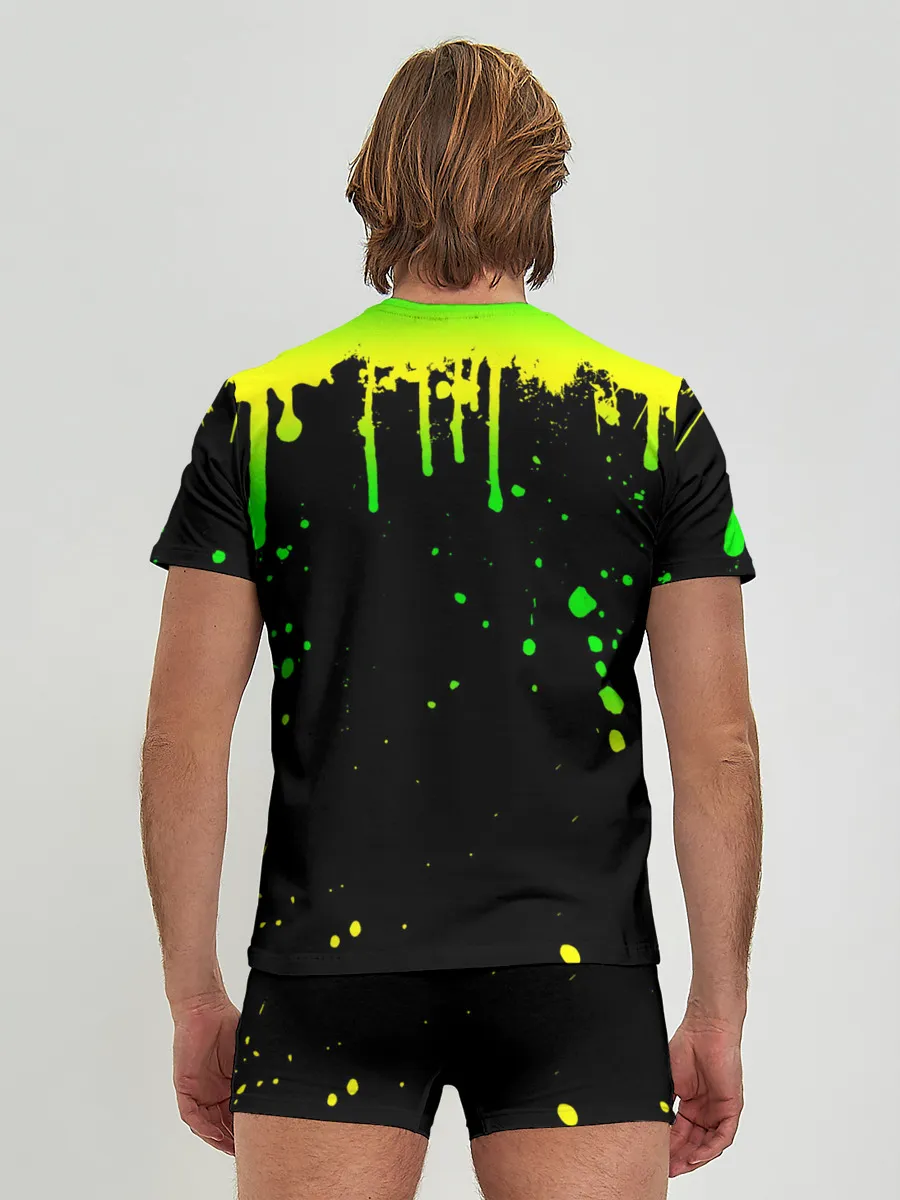 Мужские трусы с футболкой / НЕОНОВЫЕ ПОДТЕКИ