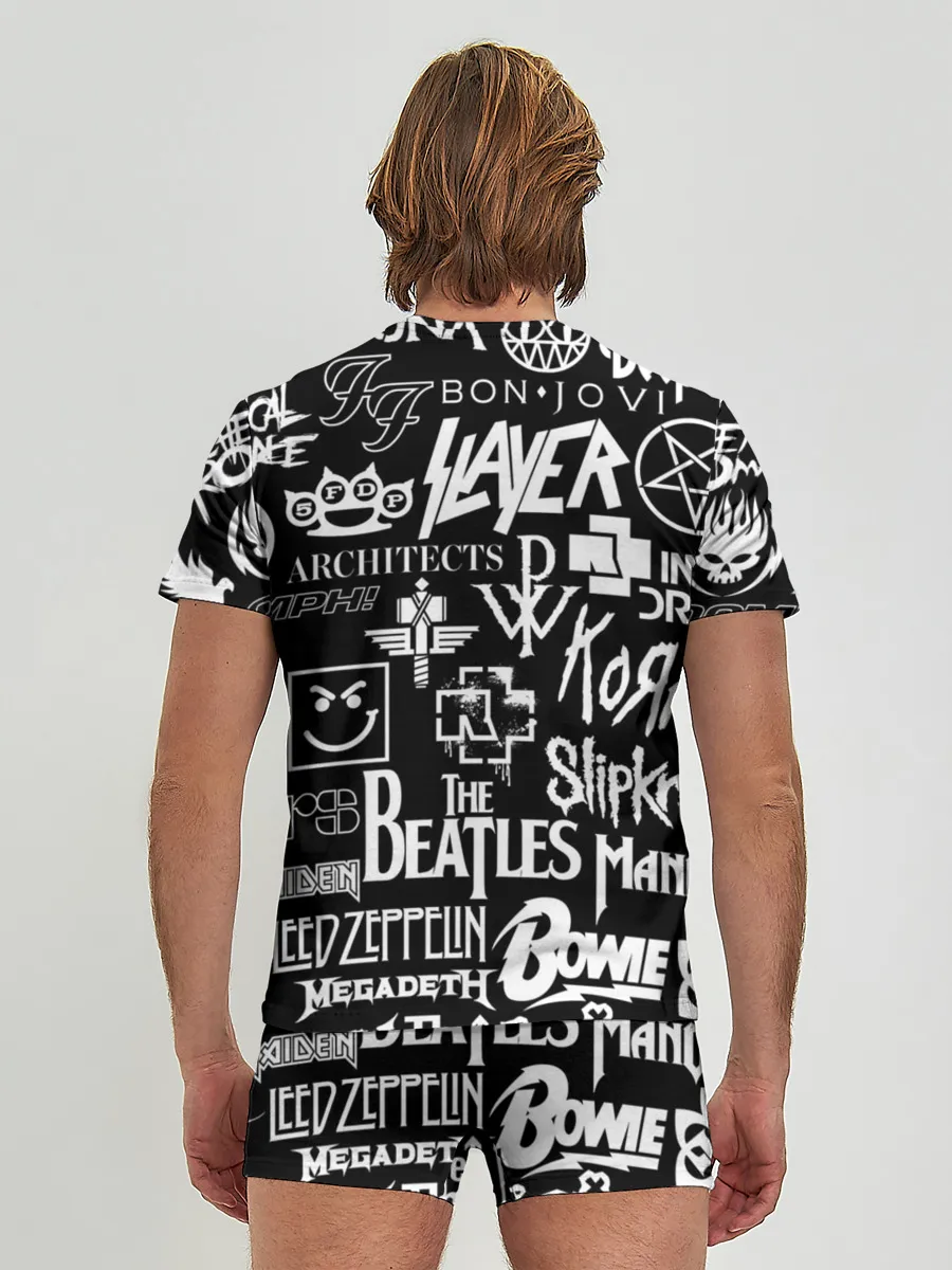 Мужские трусы с футболкой / ЛОГОТИПЫ РОК ГРУПП